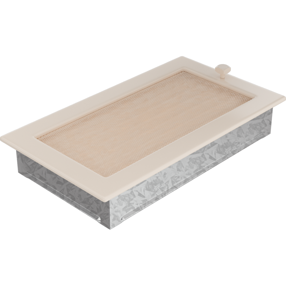 Решетка вентиляционная Кремовая 17x30 с жалюзи Kratki - 2min