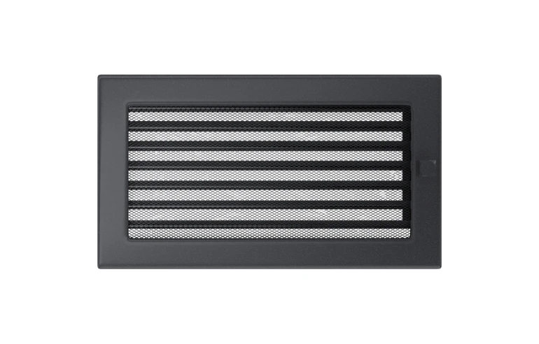 Решетка вентиляционная Графитовая 17x30 с жалюзи Kratki