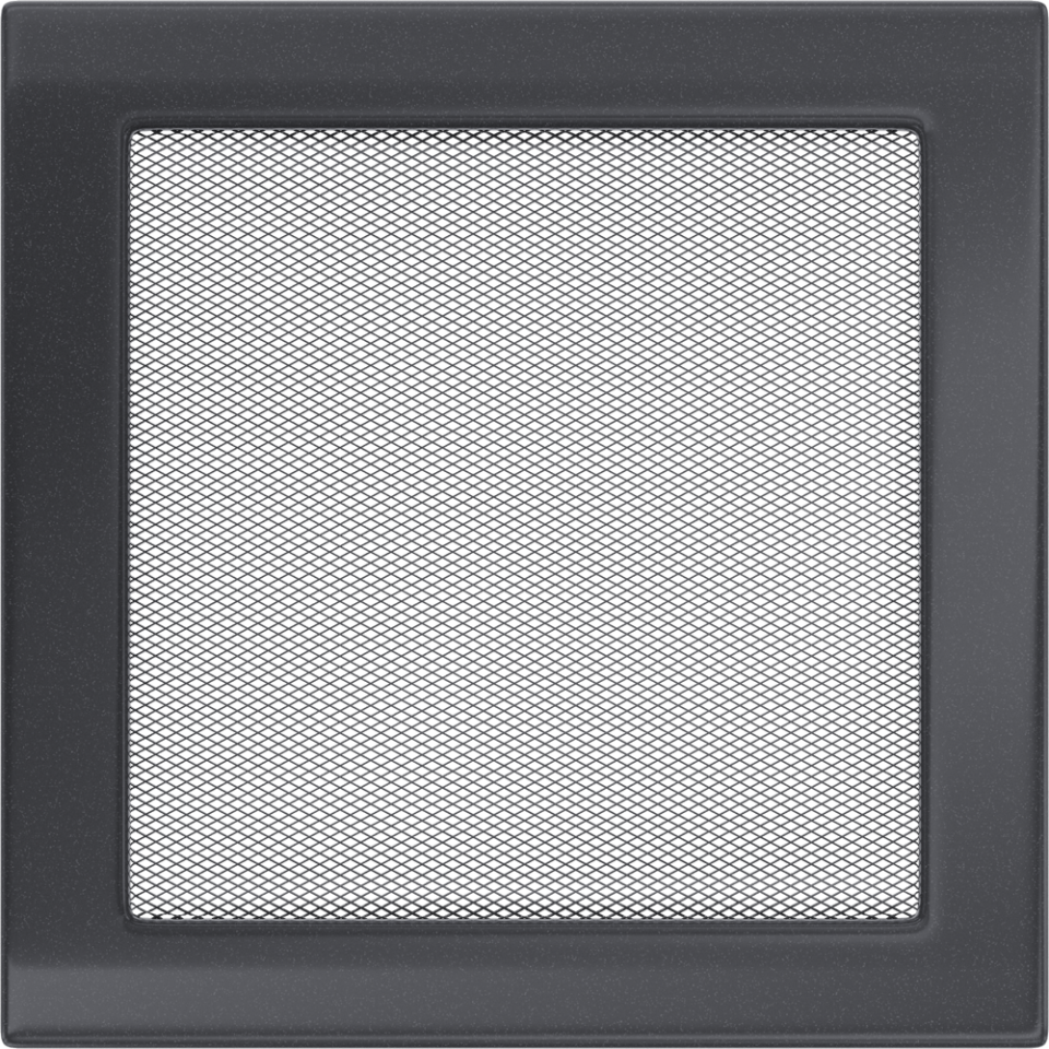 Решетка вентиляционная Графитовая 22x22 Kratki - 0min