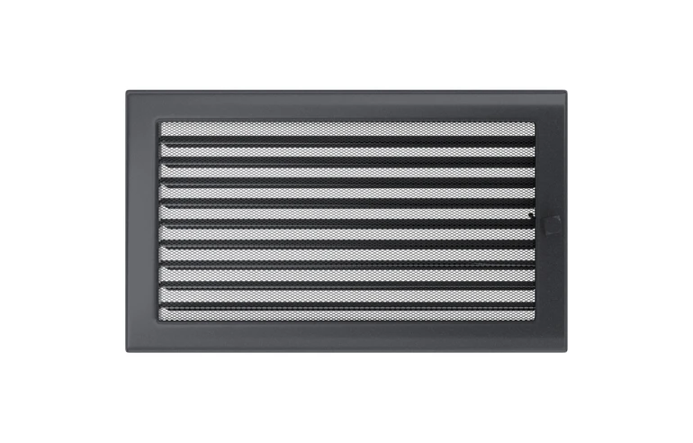 Решетка вентиляционная Графитовая 22x37 с жалюзи Kratki