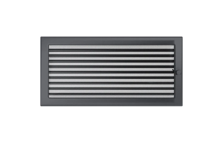 Решетка вентиляционная Графитовая 22x45 с жалюзи Kratki