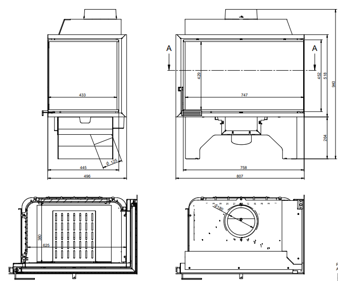 Каминная топка KFD ECO iLUX 90+ L/R - 3min