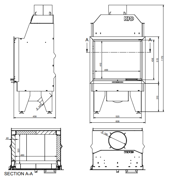 Каминная топка KFD ECO iLINE 5161 - 4min