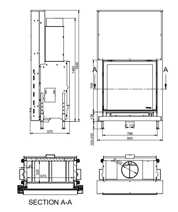 Каминная топка KFDesign LINEA V 1080 3.0 - 5min