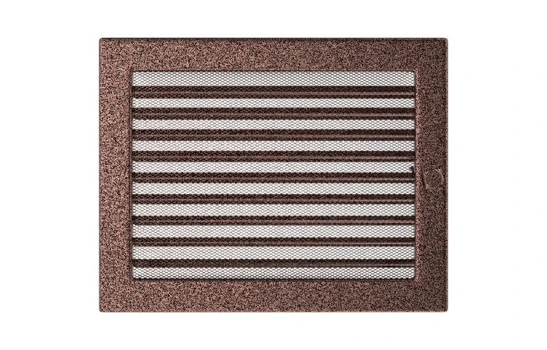 Решетка вентиляционная Медная 22x30 с жалюзи