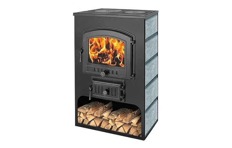 ПЕЧЬ-КАМИН ВЕЗУВИЙ ПК-03(224) с плитой "Везувий В3"  ТАЛЬКОХЛОРИТ