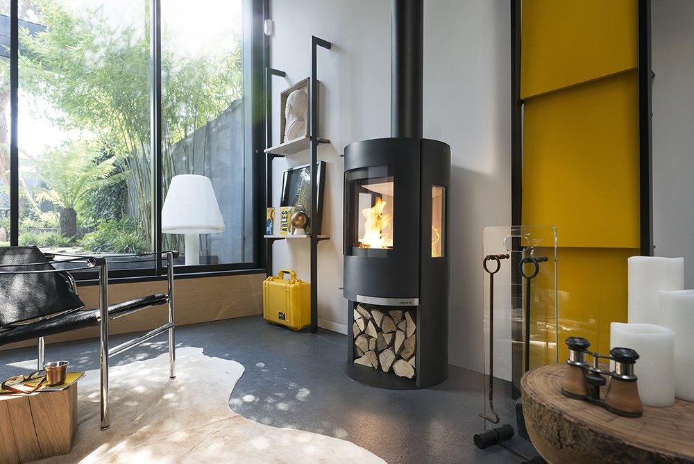 Печь-камин Invicta ONSEN 3 COTES VITRES, 6 kW - 1min