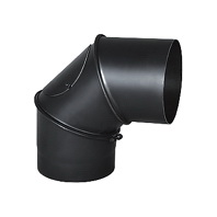 Дымоходное колено (отвод) KAISER PIPES (2мм) трёх-сегментное, поворотное от 0-90 гр - 0min