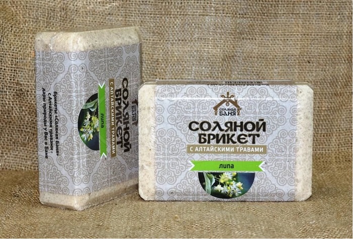 Соляной брикет, "Соляная баня" с Алтайскими травами "Липа" - 0min