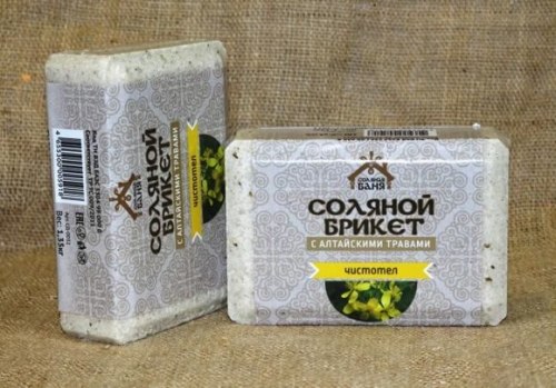 Соляной брикет Соляная баня с Алтайскими травами Чистотел - 0min