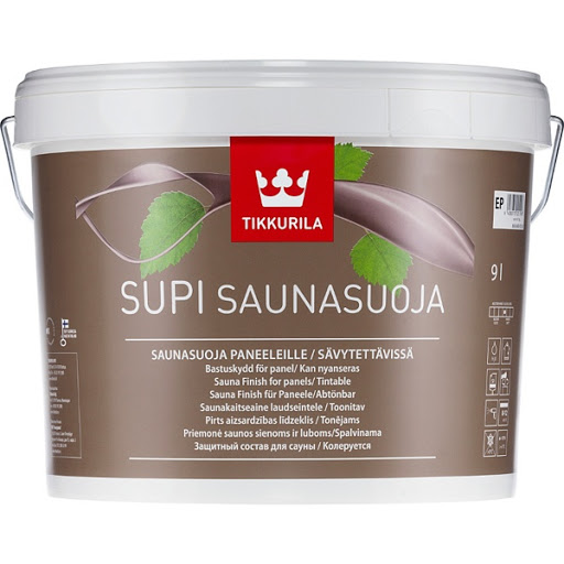 Защитный состав для стен Supi Saunasuoja 9 л. - 0min