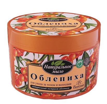 Натуральное мыло для ухода за телом и волосами Облепиха, 450 г - 0min