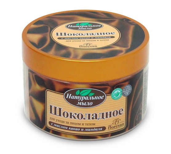 Натуральное мыло для бани и душа шоколадное, 450 г - 0min