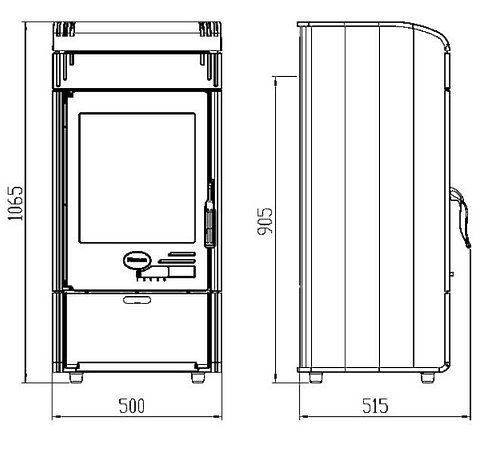Печь-камин Plamen Vesta - 1min