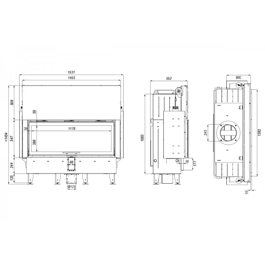 Каминная топка Defro Home Intra XLA G - 2min