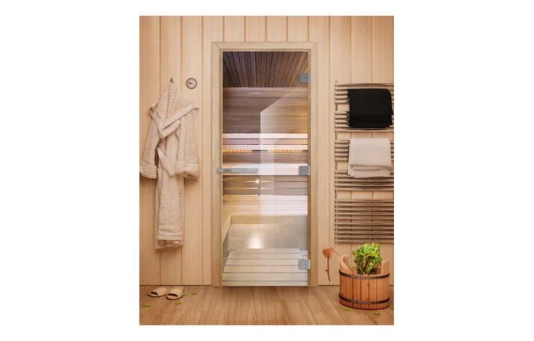 Стеклянная дверь для бани Doorwood   ЭТАЛОН Прозрачная