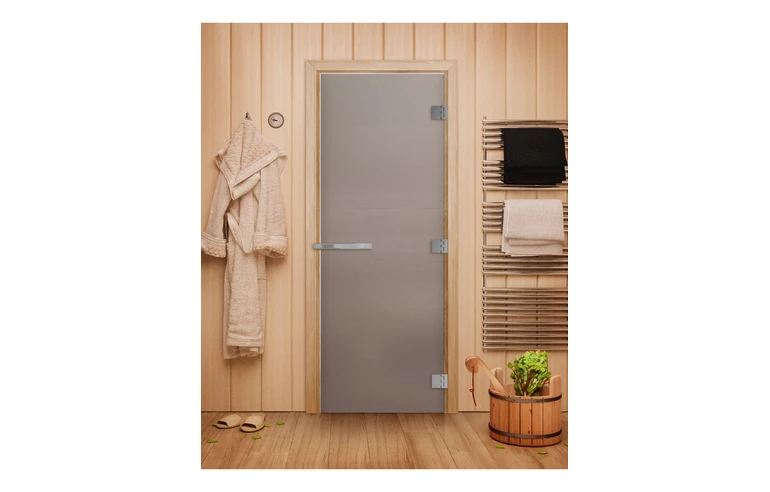 Стеклянная дверь для бани Doorwood   ЭТАЛОН САТИН
