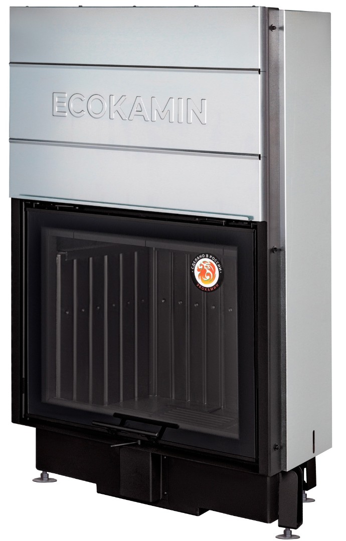 Каминная топка Экокамин ВЕГА 800 B принтинг черный шамот - 0min