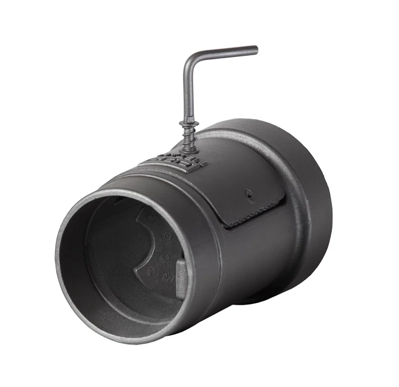 Стартовый дымоход Prometall 115-136 с ревизией и шибером - 1min