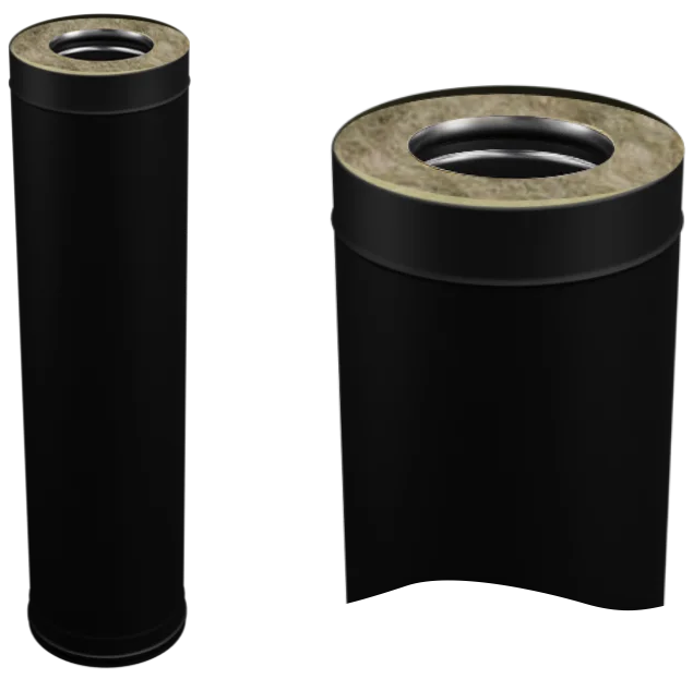 Ferrum Blackside сэндвич 0,5 м (430/0,8мм + нерж/эмаль) Ф150х210 - 0min