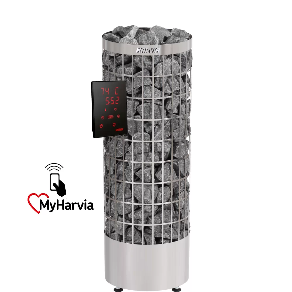 Печь для бани Harvia Cilindro PC70XW WiFi steel - 1min
