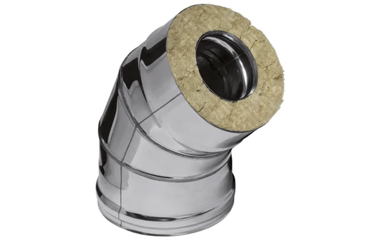 Ferrum Austenite HF сэндвич-колено 135&deg; (304/0,8мм + нерж.) Ф115х200