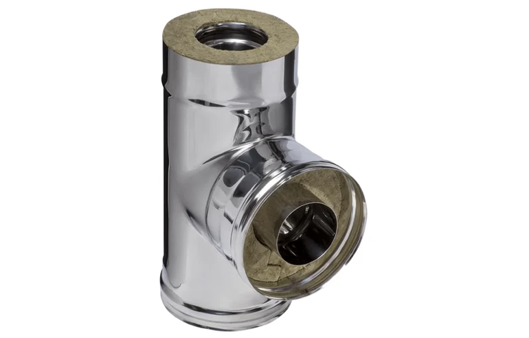 Ferrum Austenite HF сэндвич-тройник 90&deg; (304/0,8мм + нерж.) Ф115х200