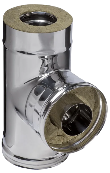 Ferrum Austenite HF сэндвич-тройник 90° (304/0,8мм + нерж.) Ф150х210 - 0min